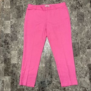 Women's Pink Stretch Ponte Ankle Pants